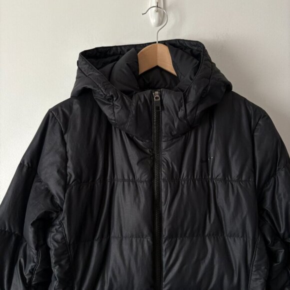 Nike Down Puffer Mid Length Jacket Coat Black Size Medium - Picture 3 of 6